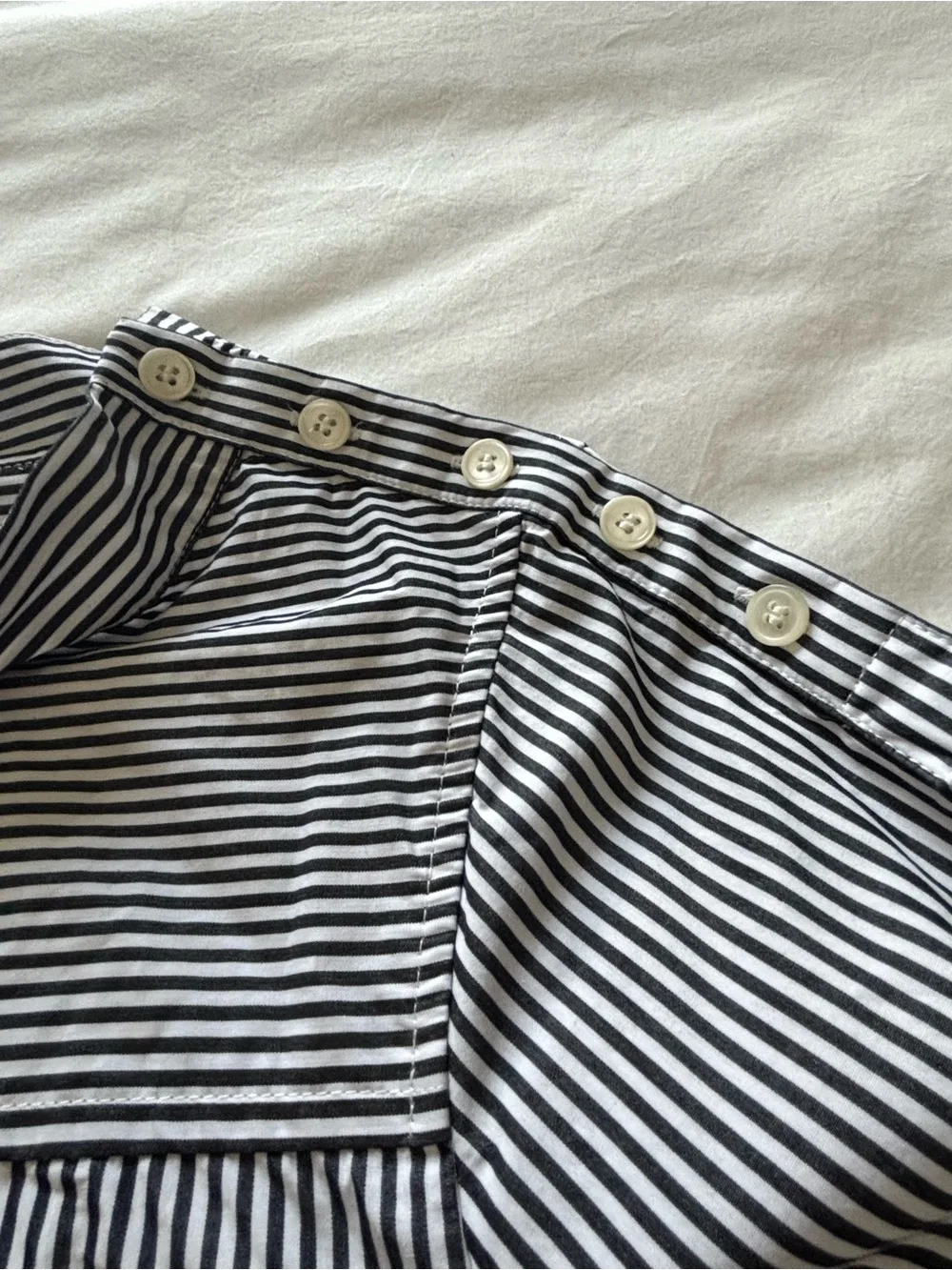 EUC! J.Crew Funnelneck Button Striped Poplin Shirt